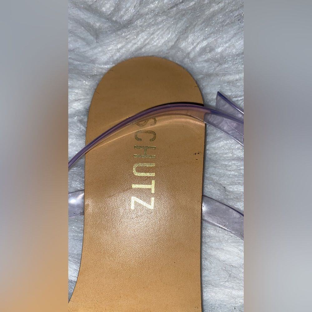 SCHUTZ
CLEAR STRAP GOLD STUD SANDALS - Picture 9 of 10